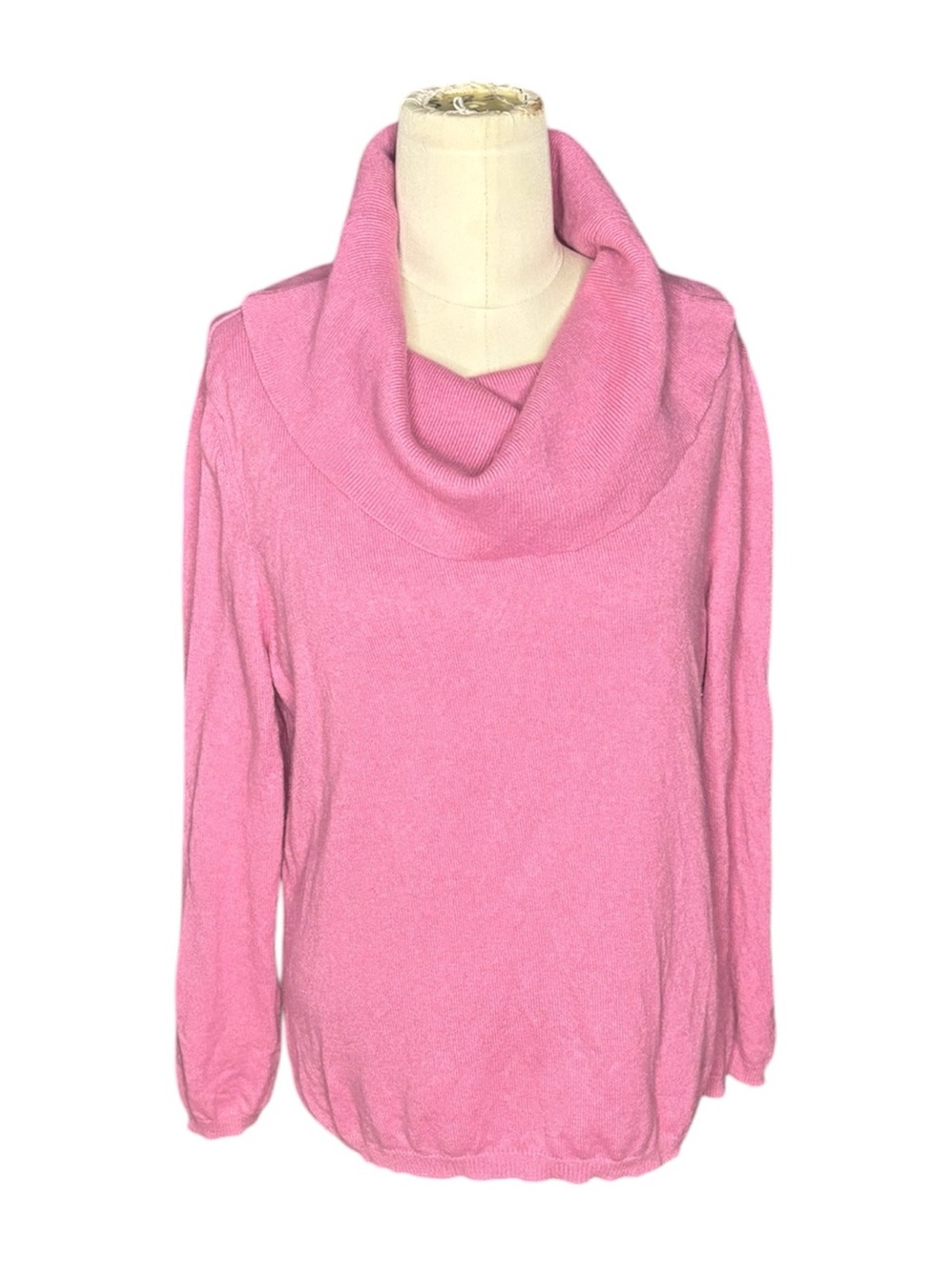 Jones New York Pink Cowl Neck Sweater